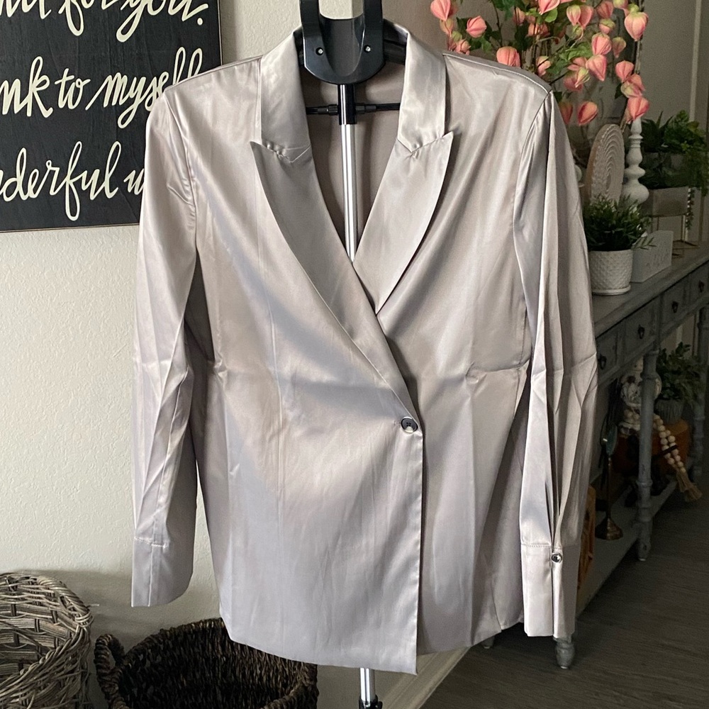 HYFVE Satiny Double Breasted Blazer NEW